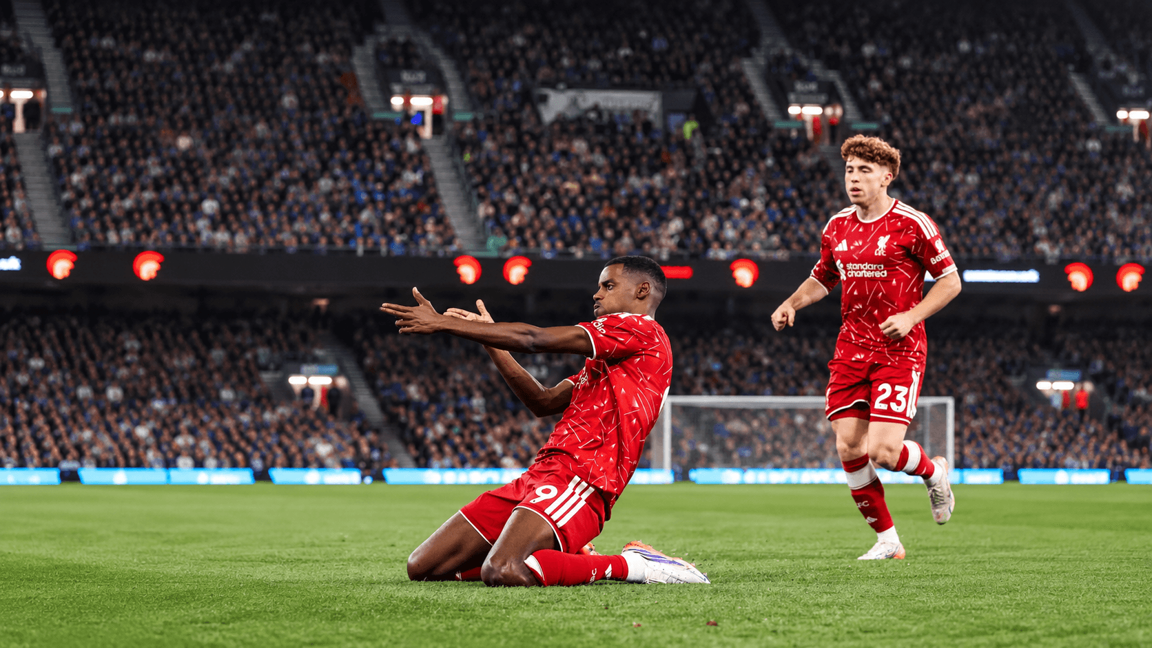 Isak Double Fires Liverpool To First League Victory